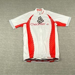 Jackroo Mens‎ Red/White Forza Back Pocketed Cycling Jesey Size Small NWT